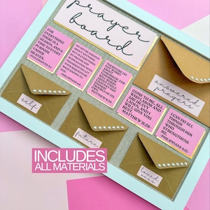 Prayer Board Kit DIY Religious Physical Bible Board Supplies for Mother’s Day Bible Study Group Craft Christian Board Prayer 2026 Craft idea