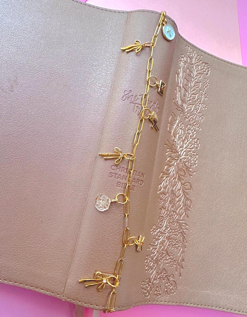 Bible Charm Chain Christian Bible Accessory Faith Gift for Women ...