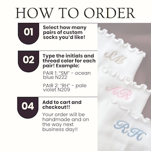 Elegant personalized monogram socks displayed on silky brown satin featuring embroidered initials on white ribbed ruffle socks perfect for pilates workouts barre classes yoga sessions lounging at home and gifting occasions including bridesmaid proposals bachelorette party gift bags birthdays Christmas stockings and matching girls trip accessories with soft neutral aesthetic styling trendy feminine embroidery and boutique inspired clean girl fashion details loved by women and teens