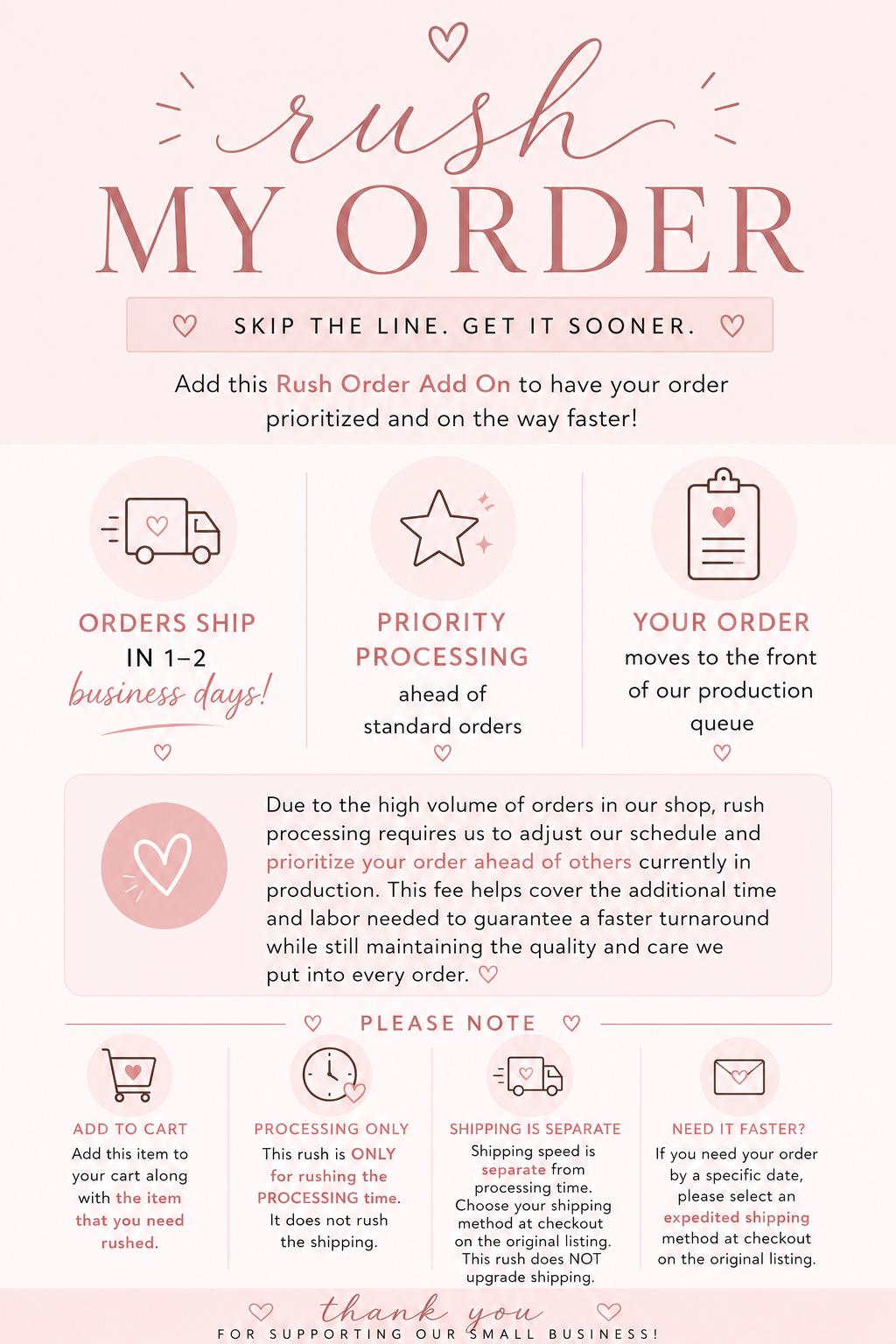 Rush Order Fee - Etsy