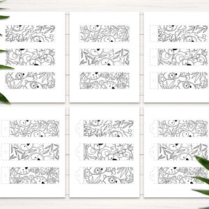 Jungle Animal Coloring Bookmarks for Kids, Printable Bookmarks to Color ...