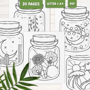Boho coloring book for adult relaxation, Fantasy coloring pages, Jar coloring book for adults, Simple coloring pages for teens