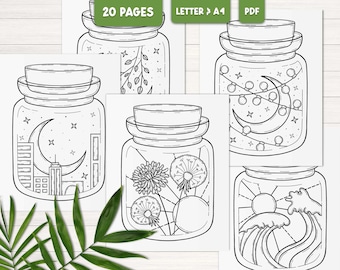Boho coloring book for adult relaxation, Fantasy coloring pages, Jar coloring book for adults, Simple coloring pages for teens