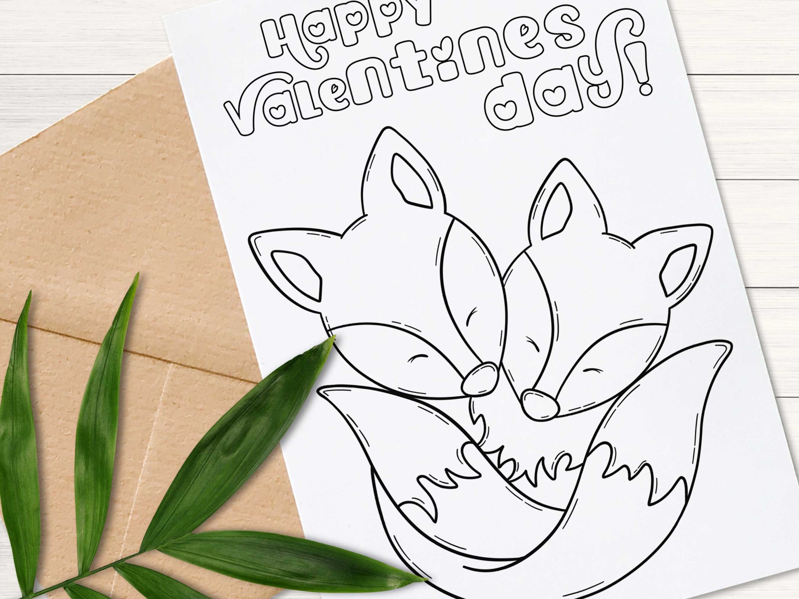 Valentines Day Coloring Card Printable Valentines Card To Color Valentines Activity For Kids
