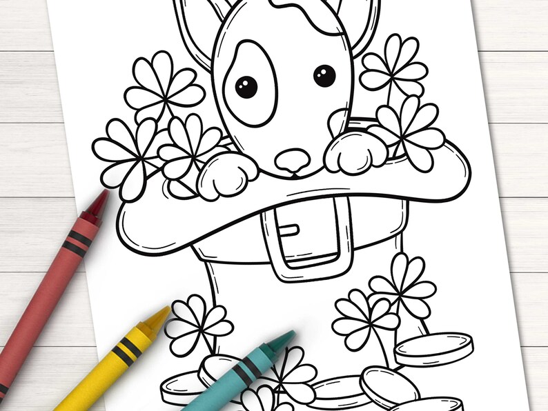 St. Patrick's day coloring pages, Printable coloring pages for kids, St. Patrick's day activity sheets, St. Patrick's day party favors image 7