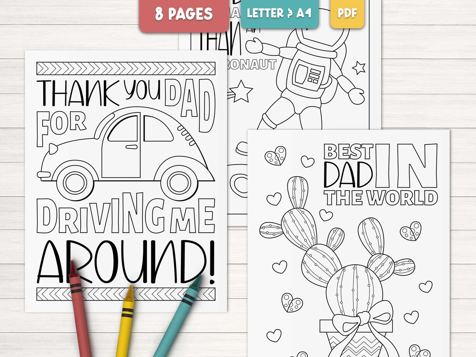 Fathers Day Coloring Pages for Kids, Dad Coloring Page, Fathers Day ...