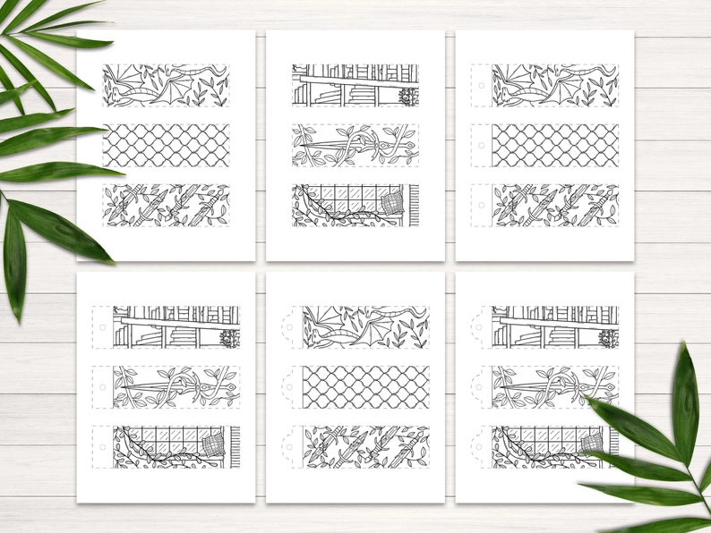 Coloring bookmarks for adults, Fantasy bookmark printable, Dragon bookmark, Digital bookmarks, Fantasy gift for book lovers, Bookmark craft image 4