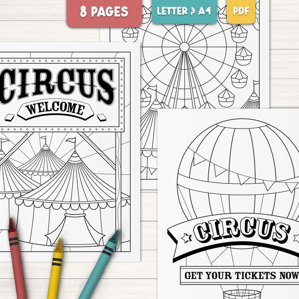 Circus coloring pages for kids printable, Carnival party activity sheets, Travel activities for toddler, Carnival coloring book