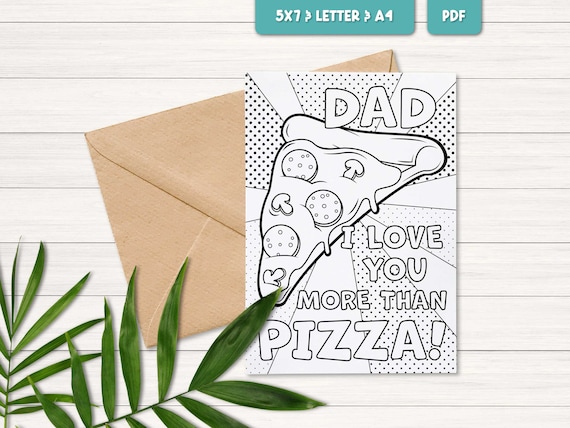 Fathers day coloring card, Dad card printable, Fathers day gift from kids download, Fathers day activity, Fathers day DIY gift