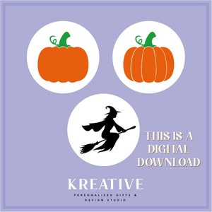 DIGITAL DOWNLOAD | Pumpkin Witch Halloween Stencil | Cookie Cupcake Vinyl Craft Stencil Digital Download | Stencil SVG File