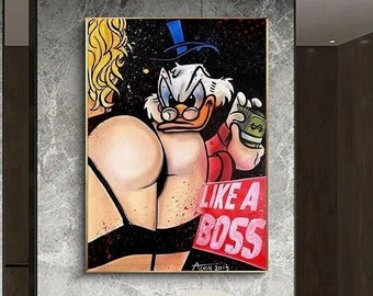 Bring a Pop of Color and Personality Like a Boss to Your Living Room with Scrooge And His Girl