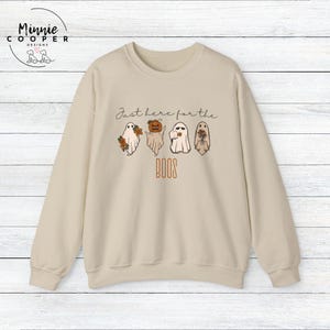 Just here for the Boos Ghost Halloween Crewneck Sweatshirt