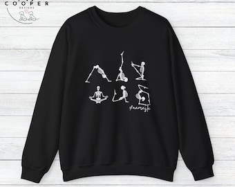 Namaste Yoga Halloween Skeleton Crewneck Sweatshirt