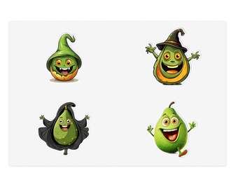 Boo-Cado Delight: Spooky Avocado Sticker Sheet