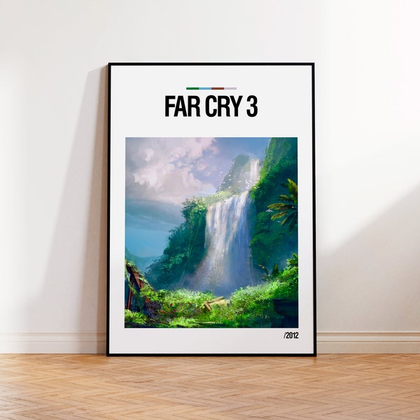 Gaming Poster Far Cry 3, video games gift, video games decor, video games poster, personalized gift