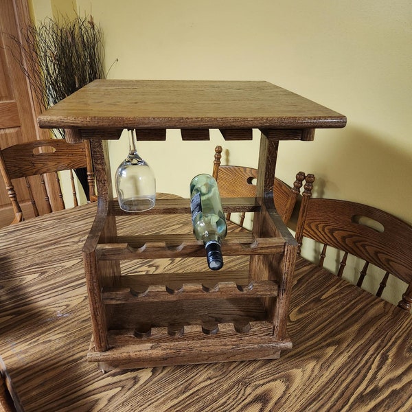 End Table Wine Rack Etsy