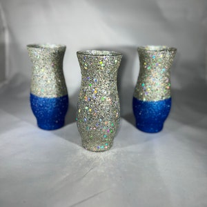 Bling Glass Vase Set , Three Piece Set ,Home Essentials