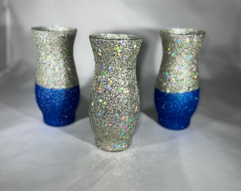 Set di vasi in vetro bling, set di tre pezzi, elementi essenziali per la casa
