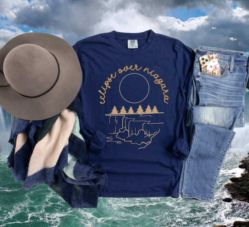 Niagara Falls Solar Eclipse Great North American Total Solar Etsy