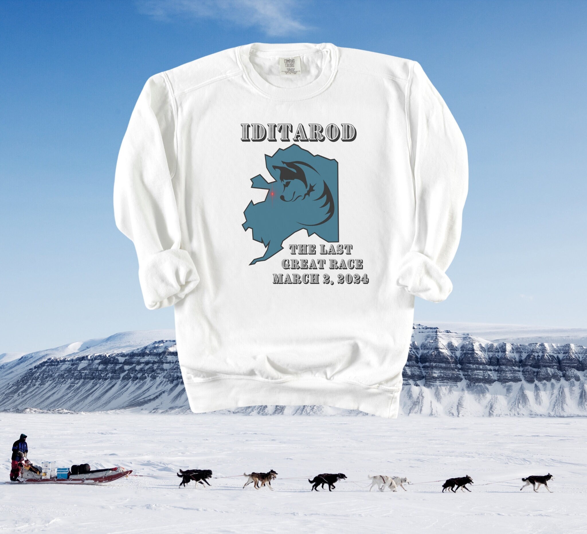 Iditarod 2024 Schlittenhund Husky Mushing Last Great Race