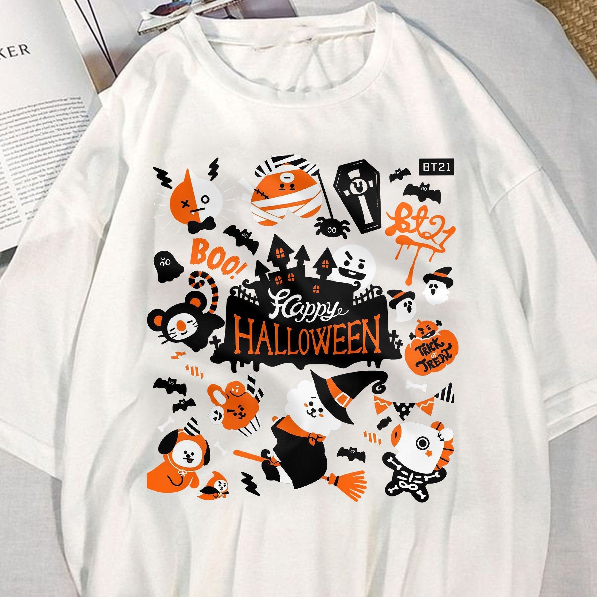 KnoxvilleArtLab BT21 T-Shirt, BTS Jungkook Sweater, Tata Hoodie merch for Kpop Fans - Lightstick