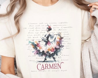 Carmen Opera Tshirt, French Opera Lovers Shirt, Classical Music Gift, Opera Singer Gift, Bizet Carmen Habanera Tee, Performing Arts Merch