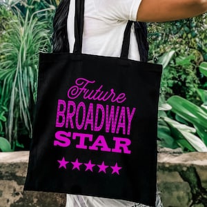 Theatre Tote Bag, Musical Theatre Kid Gift, Drama Teacher Gift, Actor Singer Dancer, Rehearsal Music Bag, Broadway Gifts, Opening Night Gift