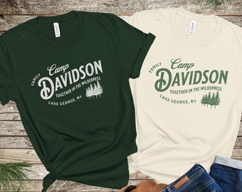 Custom Family Camping Trip Shirt, Personalized Summer Camp Crew Tshirt, Family Reunion Tee, Matching Lake Life Group Shirt, Cabin Crew Gifts