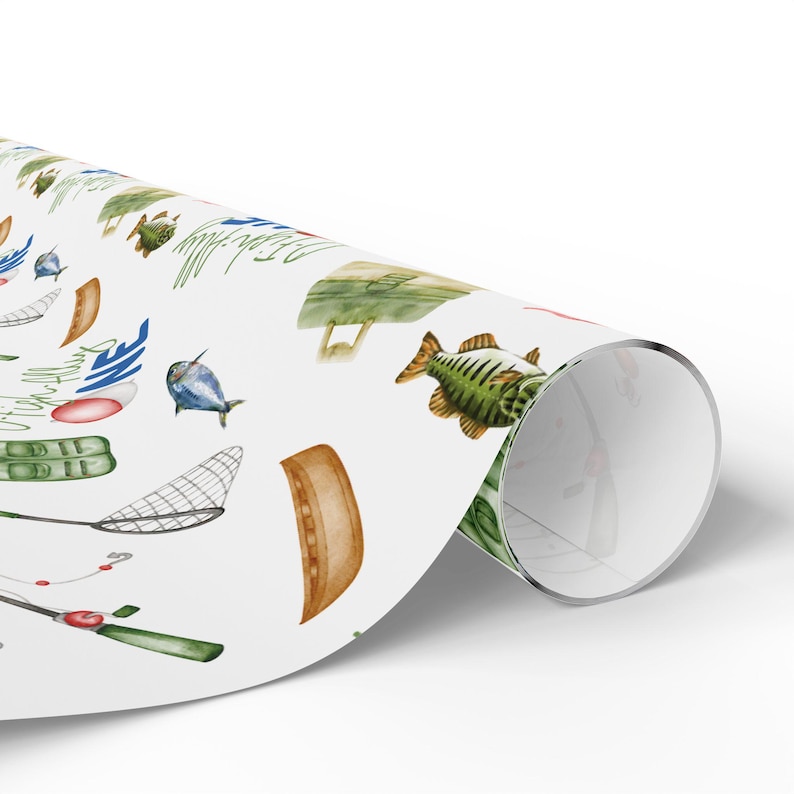 Ofishally One First Birthday Wrapping Paper, Personalized Fish Theme Party Gift Wrap, Custom Name 1st Birthday, O-Fishally-One Boy Birthday image 5