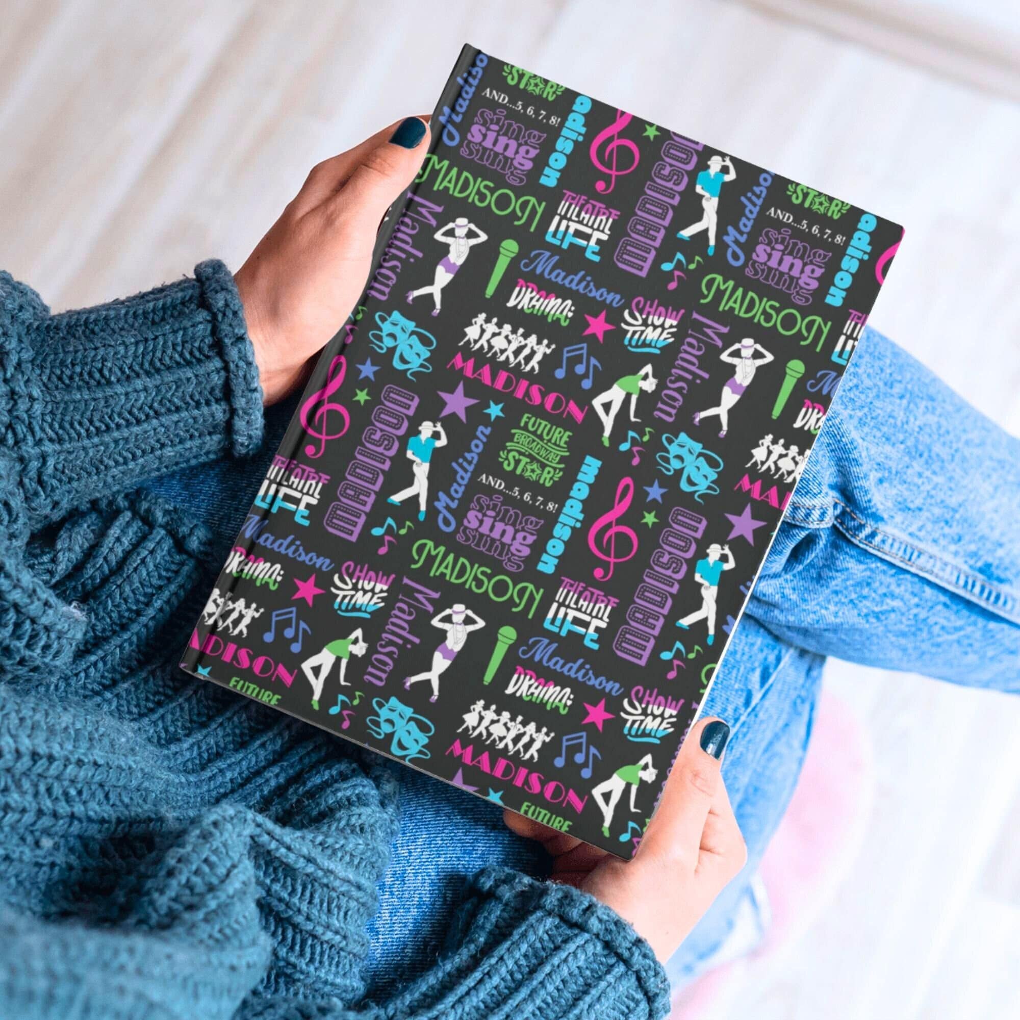 Personalized Musical Theatre Journal, Custom Stationary Notebook Gift for Actor Singer Dancer, Theatre Kid Broadway Gift, Teen Musical Diary