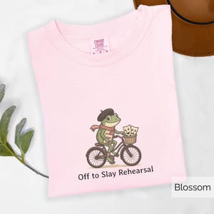 Funny Theatre Frog Comfort Colors® Shirt, Drama Teacher Meme Tee, Musical Theatre Kid Gift, Tech Week Rehearsal Tshirt, Actor Actress Gift Blossom