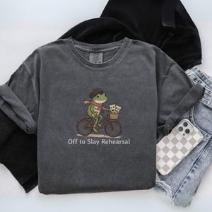 Funny Theatre Frog Comfort Colors® Shirt, Drama Teacher Meme Tee, Musical Theatre Kid Gift, Tech Week Rehearsal Tshirt, Actor Actress Gift Pepper