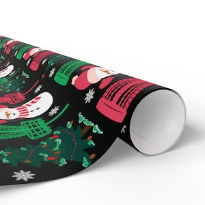 Disc Golf Christmas Wrapping Paper, Disc Golf Gifts, Frisbee Golf Player Gift, Funny Wrapping Paper Roll, Festive Disc Golf Basket Gift Wrap zdjęcie 5