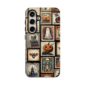 Vintage Halloween Stamp Phone Case, Spooky Gothic Phone Cover, iPhone 17 16 15 14 13 12 11 Pro Max Tough Case, Google Pixel, Samsung Galaxy image 8