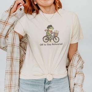 Funny Theatre Frog Comfort Colors® Shirt, Drama Teacher Meme Tee, Musical Theatre Kid Gift, Tech Week Rehearsal Tshirt, Actor Actress Gift Ivory