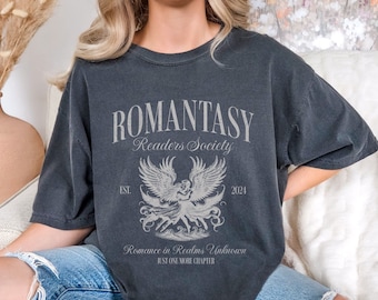 Romantasy Readers Society Shirt, Romance Reader Tshirt, Fantasy Book Lover Tee, Enemies to Lovers Booktok Merch, Spicy Smut Bookish Gift
