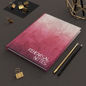 Rehearsal Notes Custom Hardcover Journal, Theatre Kid Notebook, Musical Theatre Gift for Actor Actress, Stage Manager Book, Broadway Gifts Bild 2