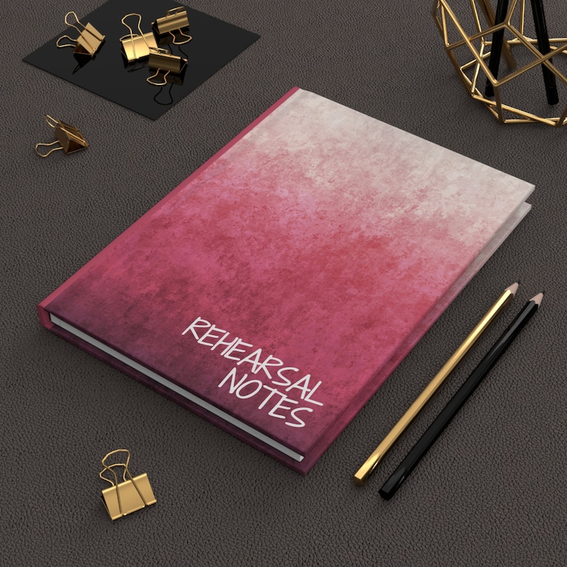 Rehearsal Notes Custom Hardcover Journal, Theatre Kid Notebook, Musical Theatre Gift for Actor Actress, Stage Manager Book, Broadway Gifts Bild 2