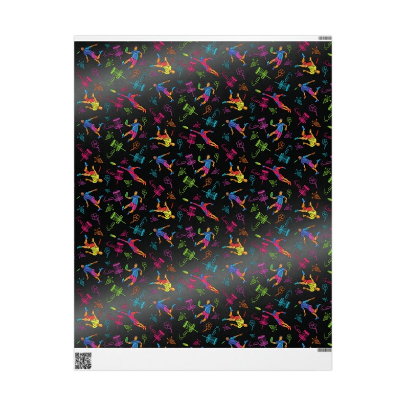 Disc Golf Wrapping Paper, Disc Golf Gifts for Him, Frisbee Golf Player Birthday Gift, Funny Wrapping Paper Roll, Disc Golf Basket Gift Wrap image 7