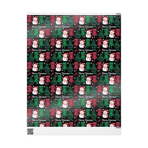 Disc Golf Christmas Wrapping Paper, Disc Golf Gifts, Frisbee Golf Player Gift, Funny Wrapping Paper Roll, Festive Disc Golf Basket Gift Wrap zdjęcie 4