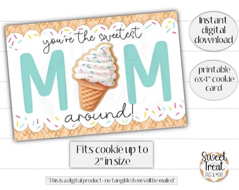 10x15cm Muttertags Keks Karte - Muttertags Cookie Karte - Cookie Verpackung - Muttertags Cookie Karte