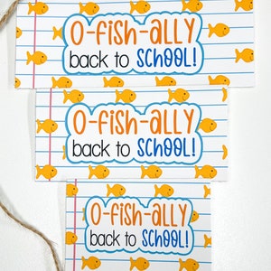 Printable Back to School Cookie Card - O-fish-ally Back to School - 3 ...