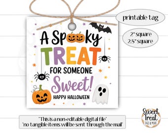 Etiquetas imprimibles de Halloween - Etiquetas para galletas de Halloween - Etiquetas para regalos de Halloween - Etiquetas para golosinas de Halloween - Etiquetas para clases de Halloween - Etiquetas para bolsas de regalos de Halloween