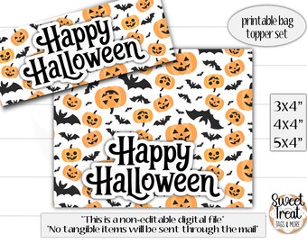 Halloween Keksdeckel zum Ausdrucken - Halloween Gastgeschenke - Halloween Taschendeckel - Halloween Leckerei Deckel - Halloween Süßigkeiten Gastgeschenke