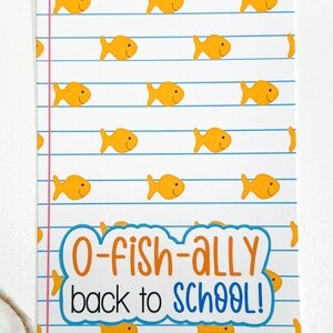 Printable Back to School Cookie Card - O-fish-ally Back to School - 3 ...