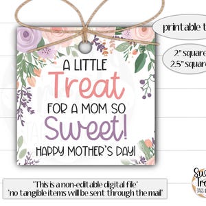 Moederdagkaartjes voor koekjes - Moederdagcadeaukaartjes - Tags Moederdagtraktatie - Happy Mother's Day-cadeaulabel - kleine traktatie voor een zo lieve moeder