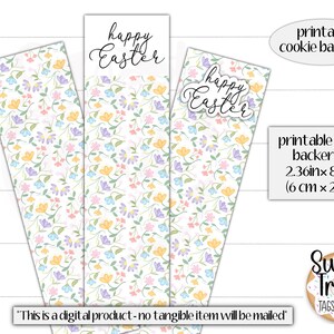 Biglietto di auguri per biscotti di Pasqua stampabile - Supporto per biscotti di Pasqua - Supporti per Pasqua - Confezione per biscotti di Pasqua - Biscotti di Pasqua - Biglietto di auguri per biscotti di primavera -