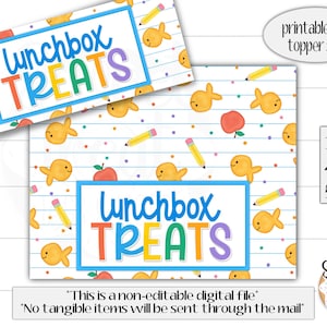 Printable school cookie topper set - school treat toppers - Treat Bag Toppers for Back to School - school cookie toppers - lunchbox treats