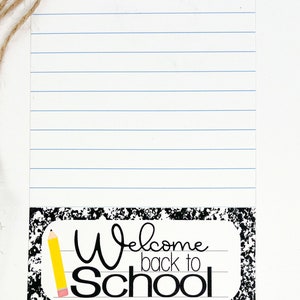 Printable Back to School Cookie Card - Welcome Back to School - 3.5x5 ...