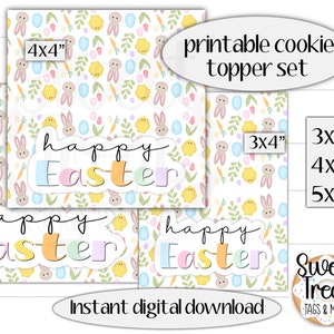 Oster Cookie Topper Set zum Ausdrucken - Ostern Geschenkanhänger - Ostern Geschenkanhänger - Ostertütendekoration - Ostern Geschenkanhänger - Osterklasse Etikett
